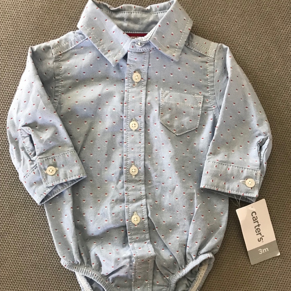 Boys button up Onsie